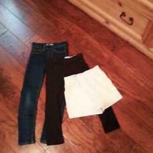 Wonder Nation 6/6x jeans & black legging & shorts